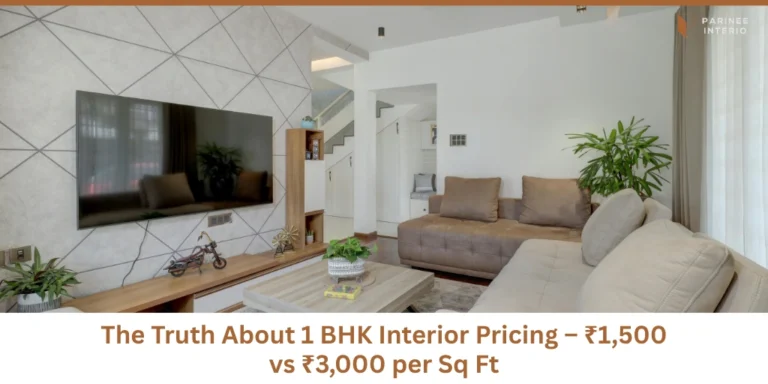 ₹1,500 or ₹3,000persq ft The Truth About 1 BHK Interior Pricing