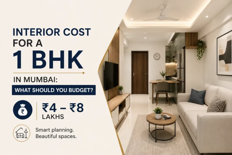 The Biggest Factors That Change the Cost of a 1 BHK Interior