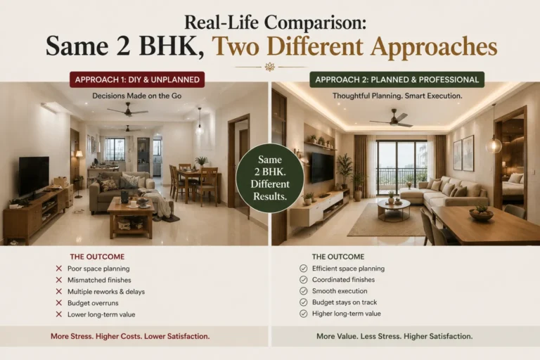 same 2 bhk interior different approach