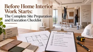 Read more about the article The Complete Checklist Before Starting Home Interiors and Preparing Your Site