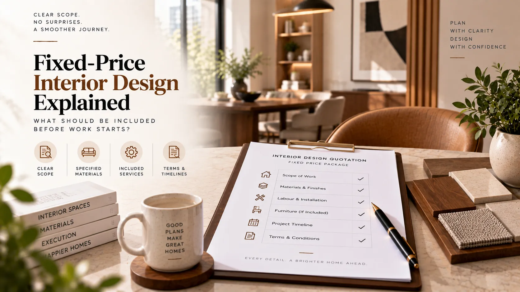 Read more about the article What Should Fixed-Price Interior Design Include Before Work Starts?