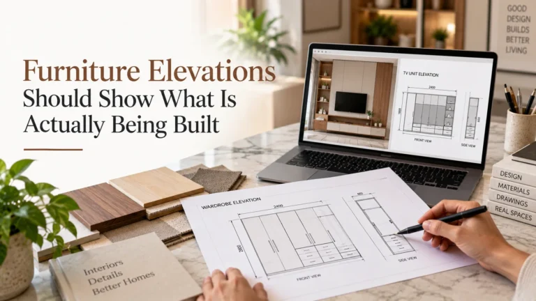 Furniture Elevations Should Show What Is Actually Being Built