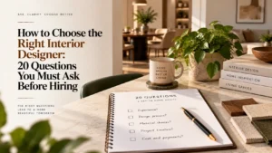 Read more about the article  How to Choose the Right Interior Designer with 20 Questions to Ask Before Hiring