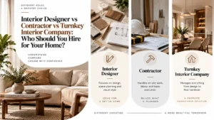 Read more about the article Interior Designer vs Contractor vs Turnkey Company – Who Should You Hire for Your Home?