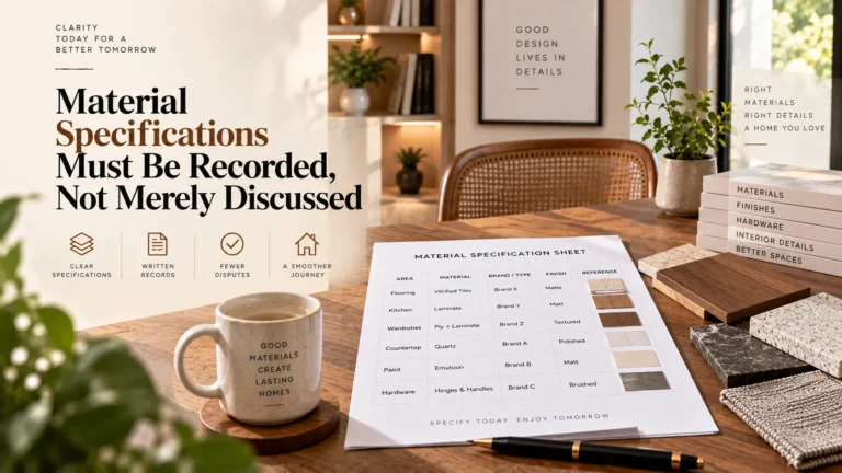 Material Specifications Must Be Recorded, Not Merely Discussed
