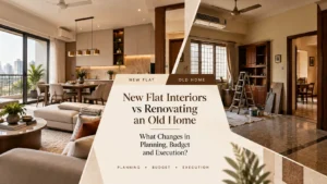 Read more about the article New Flat Interiors vs Old Home Renovation What Changes in Planning, Budget and Execution?