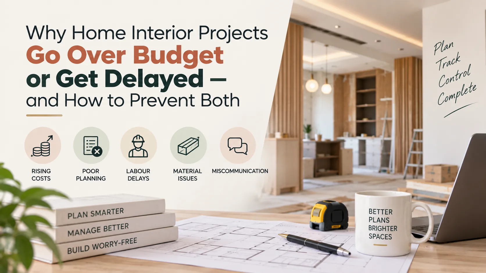 You are currently viewing Why Home Interior Projects Get Delayed or Go Over Budget and How to Prevent Both